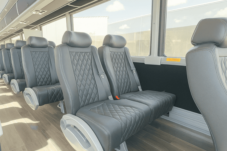 interior of Chattanooga Coach Bus Service charter bus