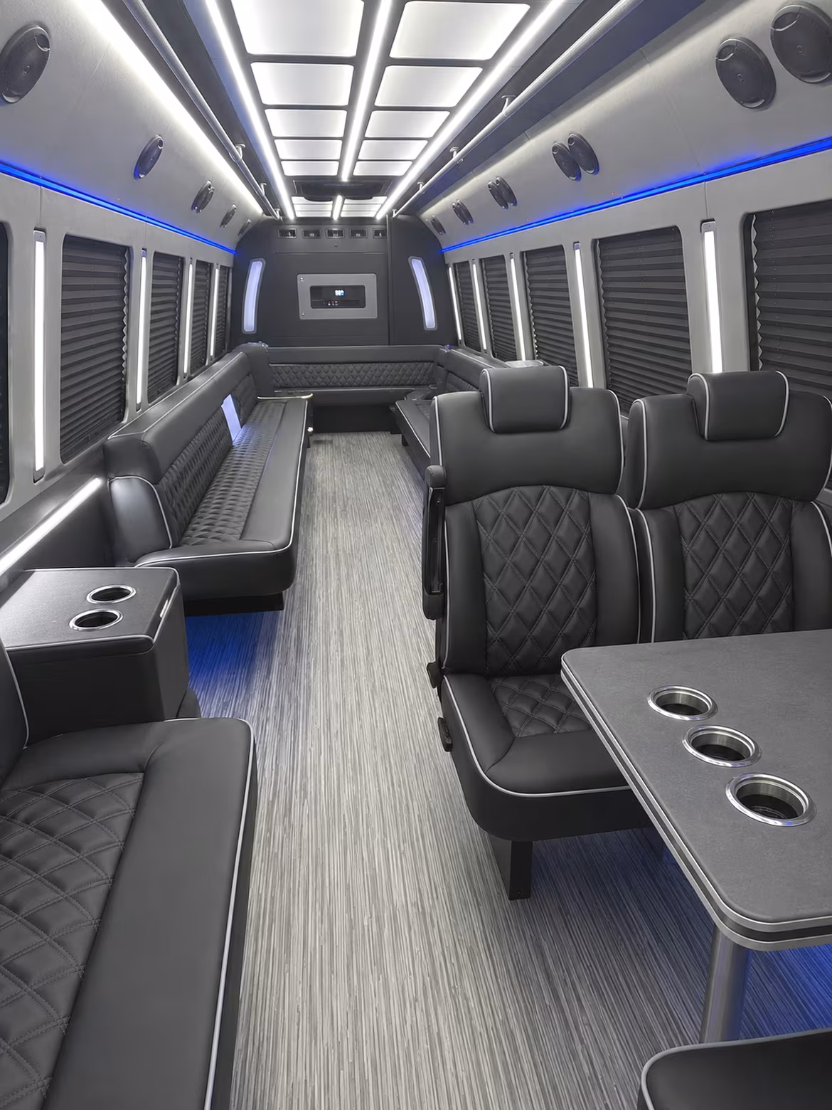 chattanooga 25 passenger party bus inside